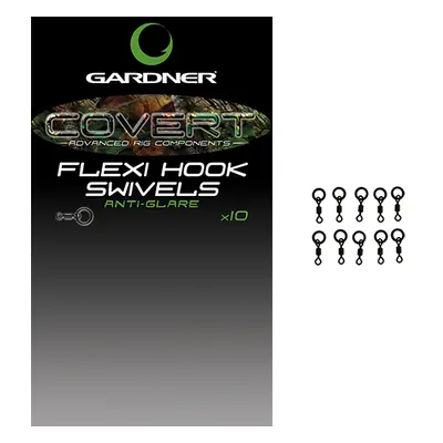 Gardner obratlíky covert flexi hook swivels 10 ks velikost 20