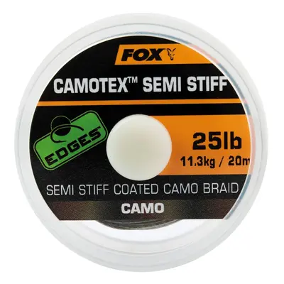 Fox návazcová šňůrka edges camotex semi stiff 20 m-průměr 25 lb / nosnost 11,3 kg