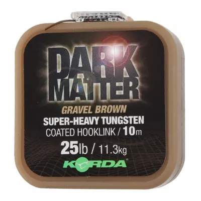 Korda návazcová šňůrka dark matter tungsten coated braid gravel brown 10 m-průměr 18 lb / nosnos