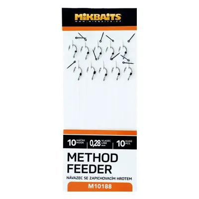 Mikbaits method feeder návazce se zapichovacím hrotem 10ks - velikost 10