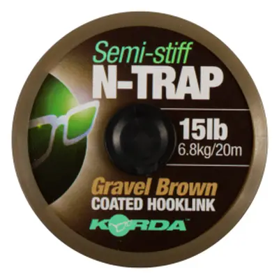 Korda návazcová šňůrka n-trap semi stiff gravel brown 20 m - 30 lb