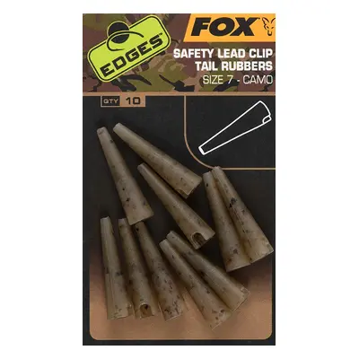 Fox převleky edges camo safety lead clip tail rubbers 10 ks velikost 7