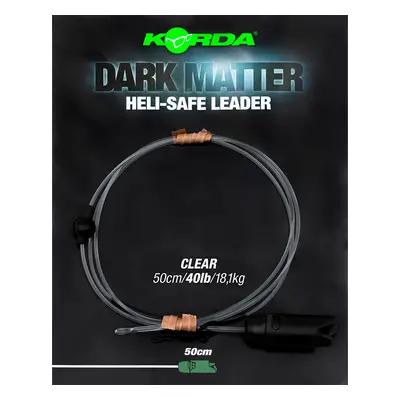 Korda koncová montáž dark matter leader heli safe 18,1 kg 50 cm - clear