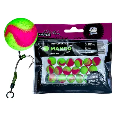 Lk baits plovoucí boilie pop-up extra mango - 18 mm 14 ks