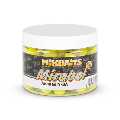 Mikbaits mirabel fluo boilie 150 ml 12 mm - ananas n-ba