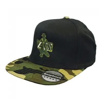 Vass kšiltovka snapback black with camo peak