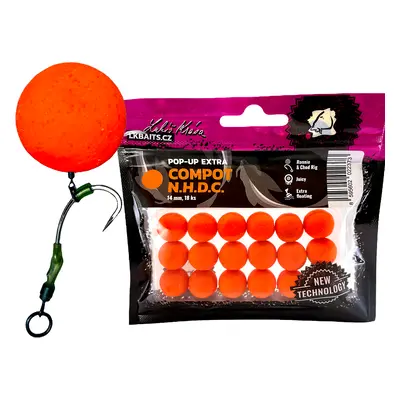 Lk baits plovoucí boilie pop-up extra compot n.h.d.c - 14 mm 18 ks