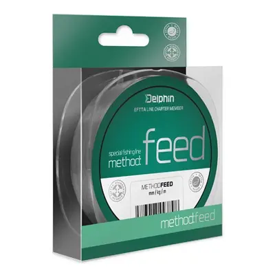 Delphin vlasec method feed šedá 200 m-průměr 0,14 mm / nosnost 4 lb