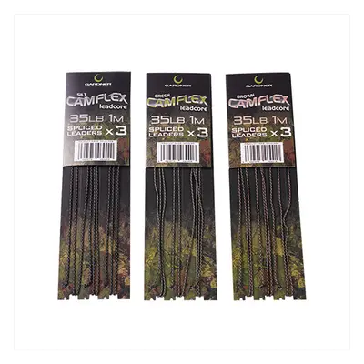 Gardner montáž camflex leadcore spliced leaders 35 lb 3 ks 1 m - brown