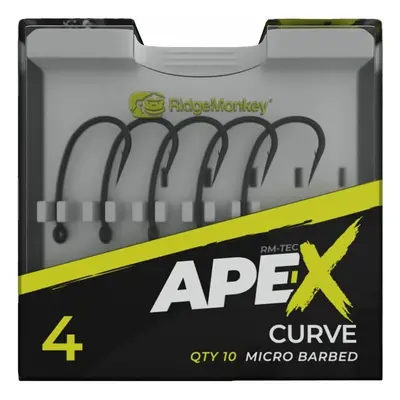 Ridgemonkey háček ape-x curve barbed 10 ks - velikost 8