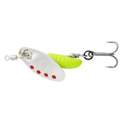 Savage gear třpytka grub spinners silver red lime - #2 5,8 g