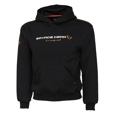 Savage gear mikina junior logo hoodie black ink - let