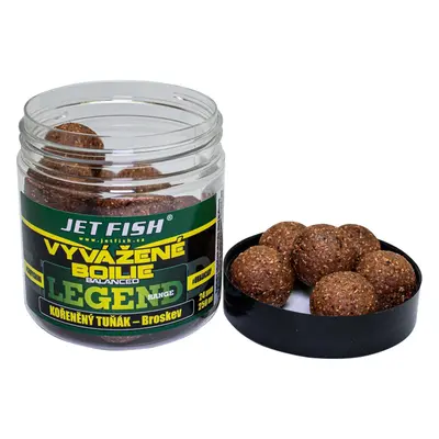 Jet fish vyvážené boilie legend range kořeněný tuňák broskev 250 ml - 20 mm