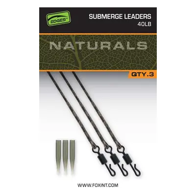 Fox montáž naturals submerged leaders 75 cm 3 ks - 40 lb