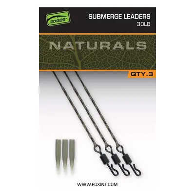 Fox montáž naturals submerged leaders 75 cm 3 ks - 30 lb