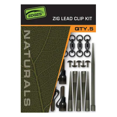 Fox montáž naturals zig lead clip kit 5 ks