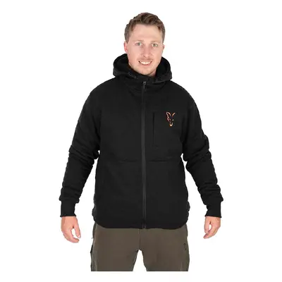 Fox bunda collection sherpa jacket black orange - s