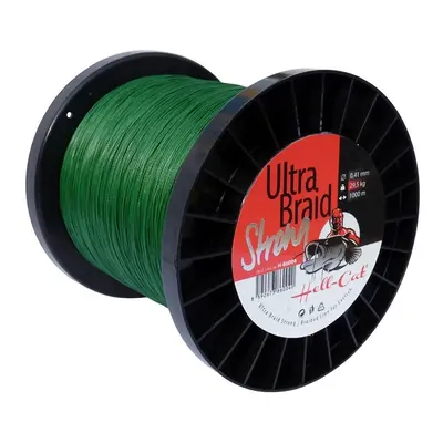 Hell-cat splétaná šňůra ultra braid strong zelená 200 m průměr 0,60 mm / nosnost 54,5 kg