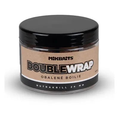 Mikbaits double wrap boilie maniaq nutrakrill 500 ml - 24 mm