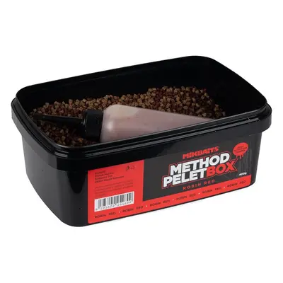 Mikbaits method pelet box 400 g + 120 ml activator - robin red