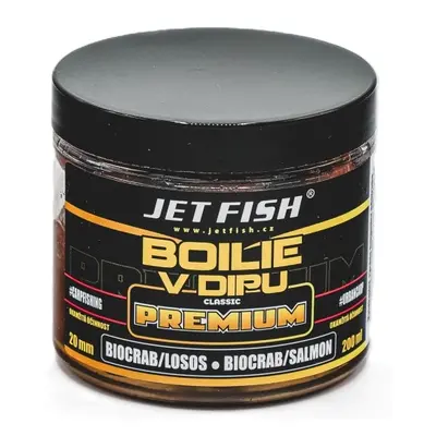 Jet fish boilie v dipu premium clasicc 200 ml 20 mm - biocrab losos