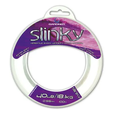 Gardner šokový vlasec slinky clear 100 m-průměr 0,70 mm / nosnost 27,2 kg