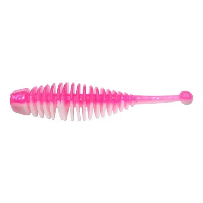 Berkley gumová nástraha powerbait power naiad pink white - 7 cm 8 ks