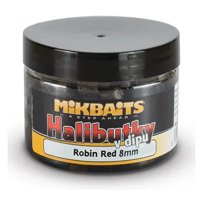 Mikbaits pelety halibutky v dipu 8 mm 150 ml - robin red