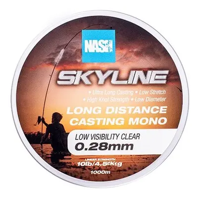 Nash vlasec skyline mono low visibility clear 1000 m - 0,28 mm 4,5 kg