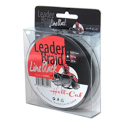 Hell-cat návazcová šňůra leader braid line black 20 m-průměr 0,90 mm / nosnost 75 kg