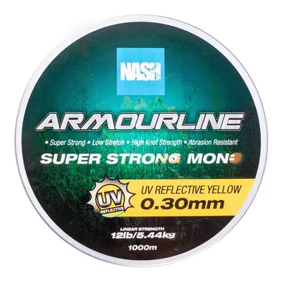 Nash vlasec armourline super strong mono uv yellow 1000 m - 0,30 mm 5,44 kg