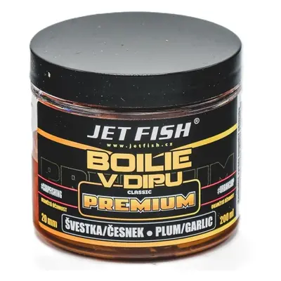 Jet fish boilie v dipu premium clasicc 200 ml 20 mm - švestka česnek