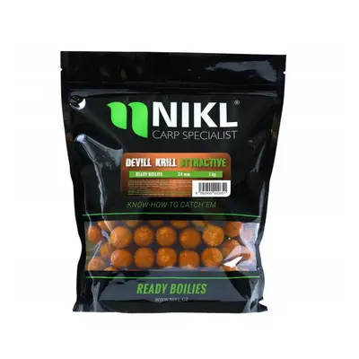 Nikl hotové boilie attractive devill krill - 1 kg 18 mm