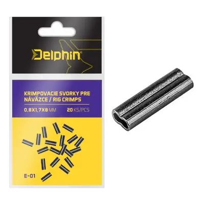 Delphin krimpovací svorky pro návazce 20 ks - velikost 1,0x2,2x8 mm