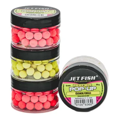 Jet fish plovoucí nástrahy feeder pop ups 20 g 9 mm - česnek chilli