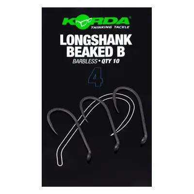 Korda háčky longshank beaked barbless 10 ks - velikost 4