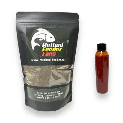 Method feeder fans premium method mix set 600 g + 200 ml booster - spice meat