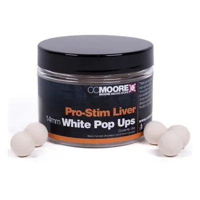 Cc moore plovoucí boilie pro-stim liver white pop ups 14 mm 45 ks