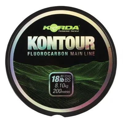 Korda vlasec kontour fluorocarbon 200 m čirý-průměr 0,37 mm / nosnost 8,1 kg