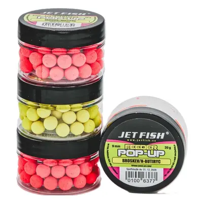 Jet fish plovoucí nástrahy feeder pop ups 20 g 9 mm - broskev n-butyric