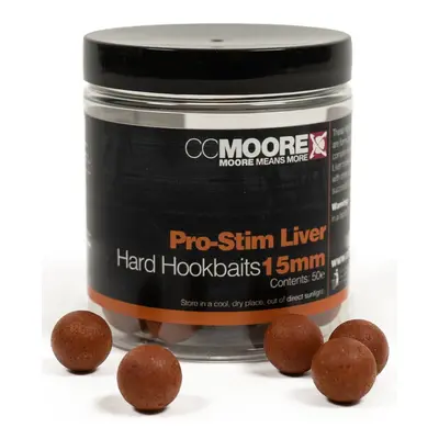 Cc moore tvrzené boilie pro-stim liver hard hookbaits - 15 mm 50 ks