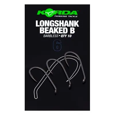 Korda háčky longshank beaked barbless 10 ks - velikost 6