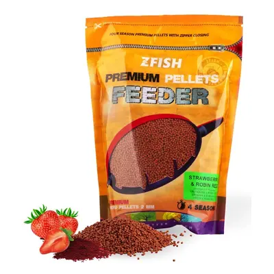 Zfish mikro pelety premium feeder pellets 2 mm 700 g - strawberry & robin red