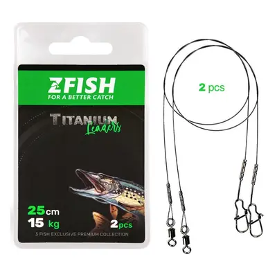 Zfish lanko titanium leader 2 ks - 15 cm 7 kg