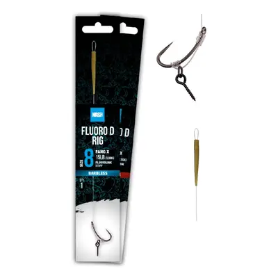 Nash návazec fluorocarbon d-rig barbless - velikost háčku 8