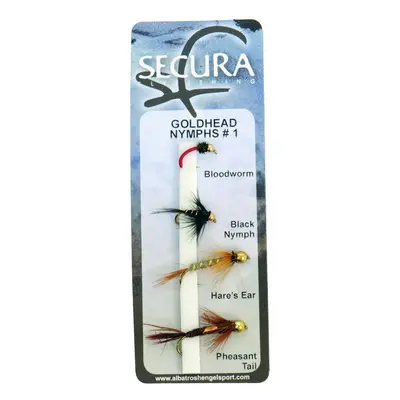 Secura flyfishing mušky goldhead nymphs #1 4 ks