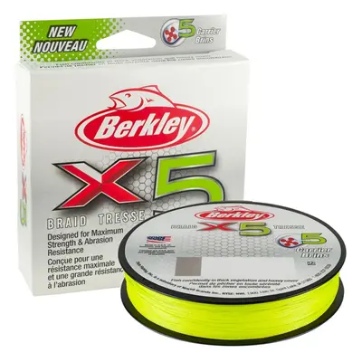 Berkley splétaná šňůra x5 flame green 150 m-průměr 0,10 mm / nosnost 9 kg