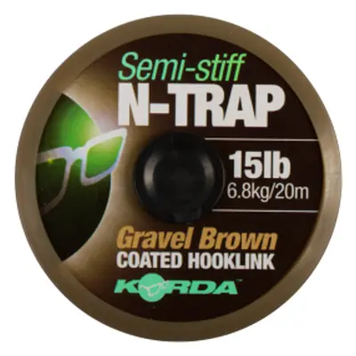 Korda návazcová šňůrka n-trap semi stiff gravel brown 20 m - 20 lb