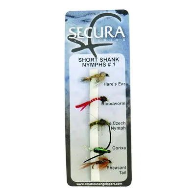 Secura flyfishing mušky short shank nymphs #1 5 ks