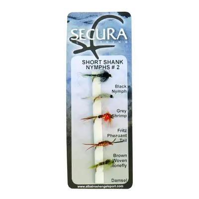 Secura flyfishing mušky short shank nymphs #2 5 ks